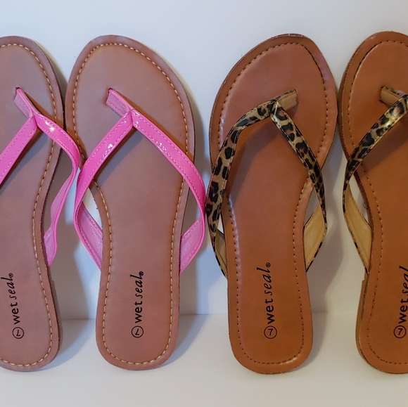 Wet Seal Shoes - Two pair of Wet Seal flip flops/both size 7